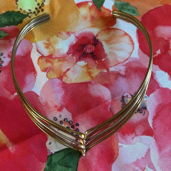 Choker Necklace Vintage 3 types of Metal  copper brass steel. Mexican - Picture 3 of 4